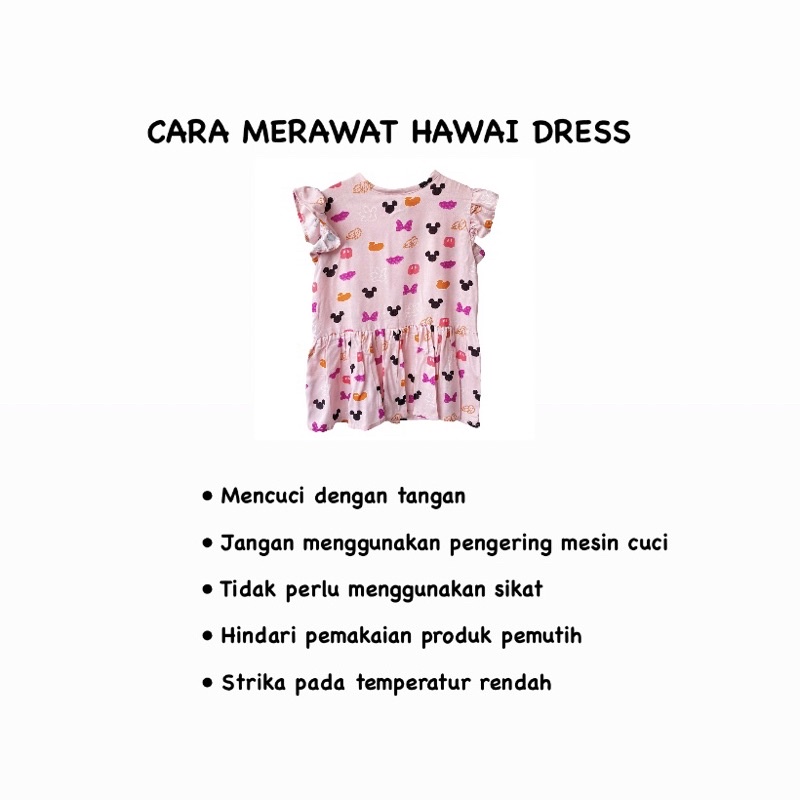 Dress Bayi &amp; Anak Perempuan (0-7 Tahun) Bahan Rayon Premium Daster Adem | HAWAI LITTLE SUNKIST