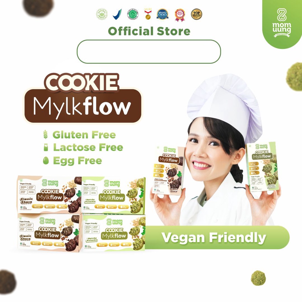 Mom Uung Cookie Mylkflow 150 gr | Momuung cookies | Cookies ASI booster | Camilan Ibu Menyusui