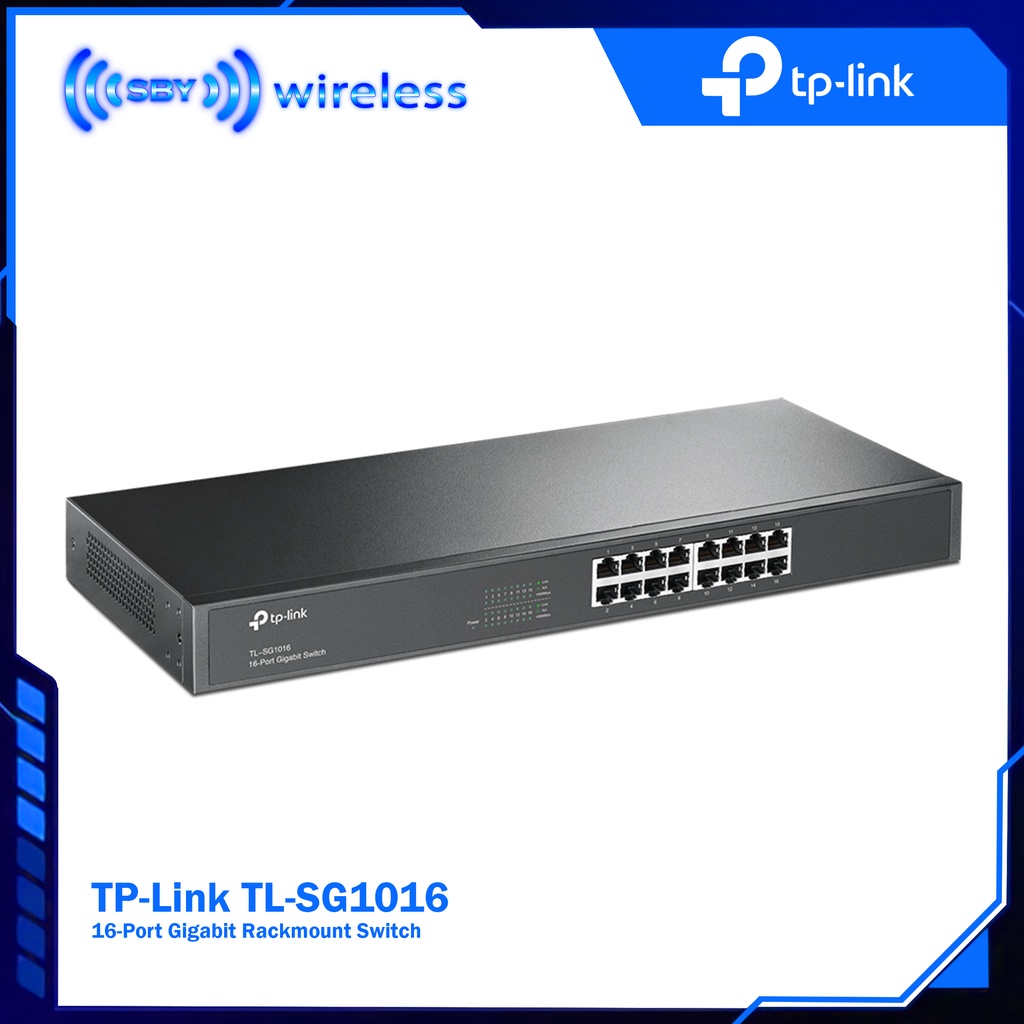 TPLink TL-SG1016   Switch Hub 16 Port Gigabit UNmanaged Rackmount Metal Case TP-Link