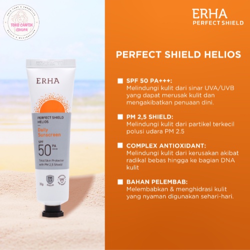 ERHA Perfect Shield Helios SPF50/PA+++ 30g - Sunscreen Wajah Kulit Normal