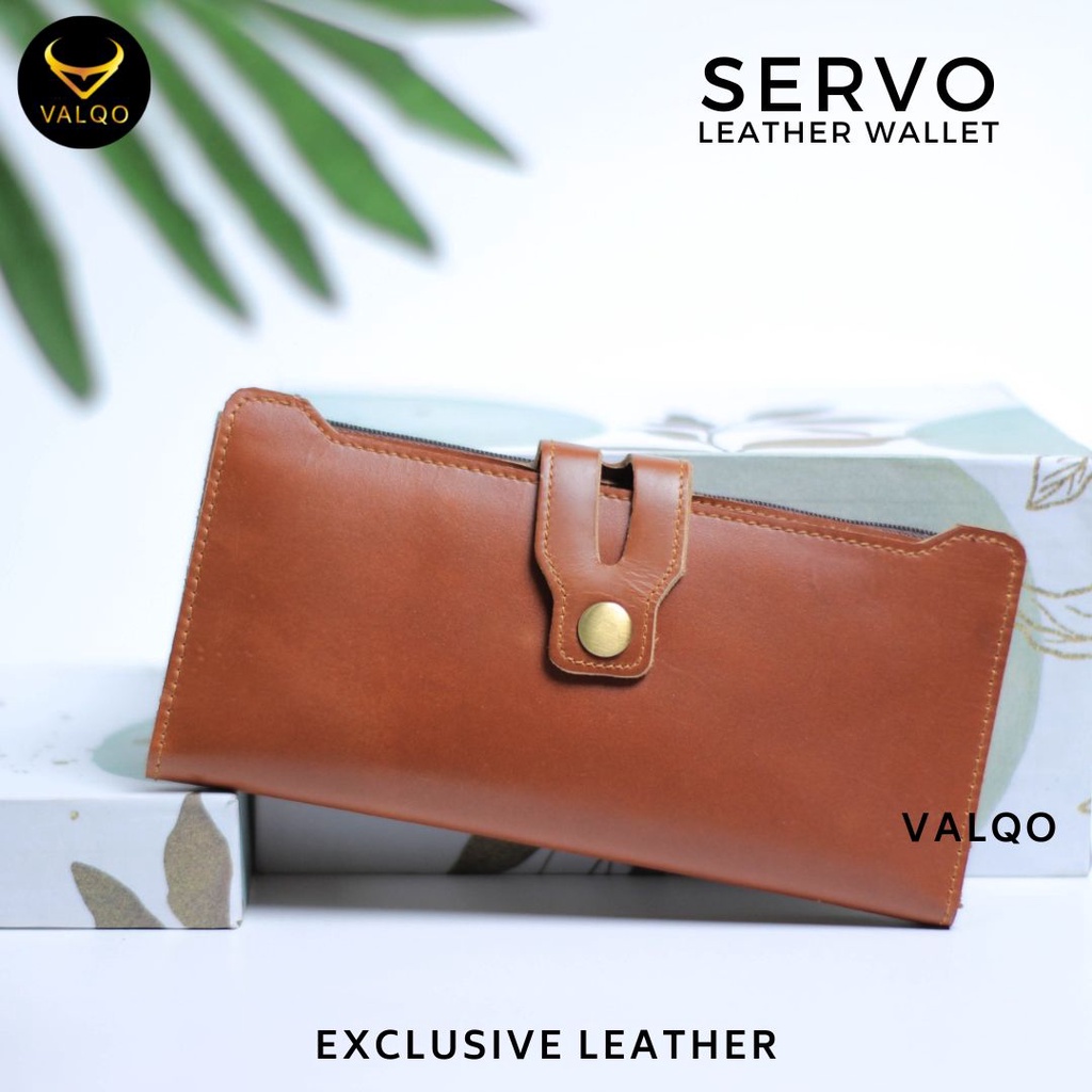 [VALQO] Dompet SERVO Kulit Sapi untuk Pria Wanita Kartu Koin Bisa COD