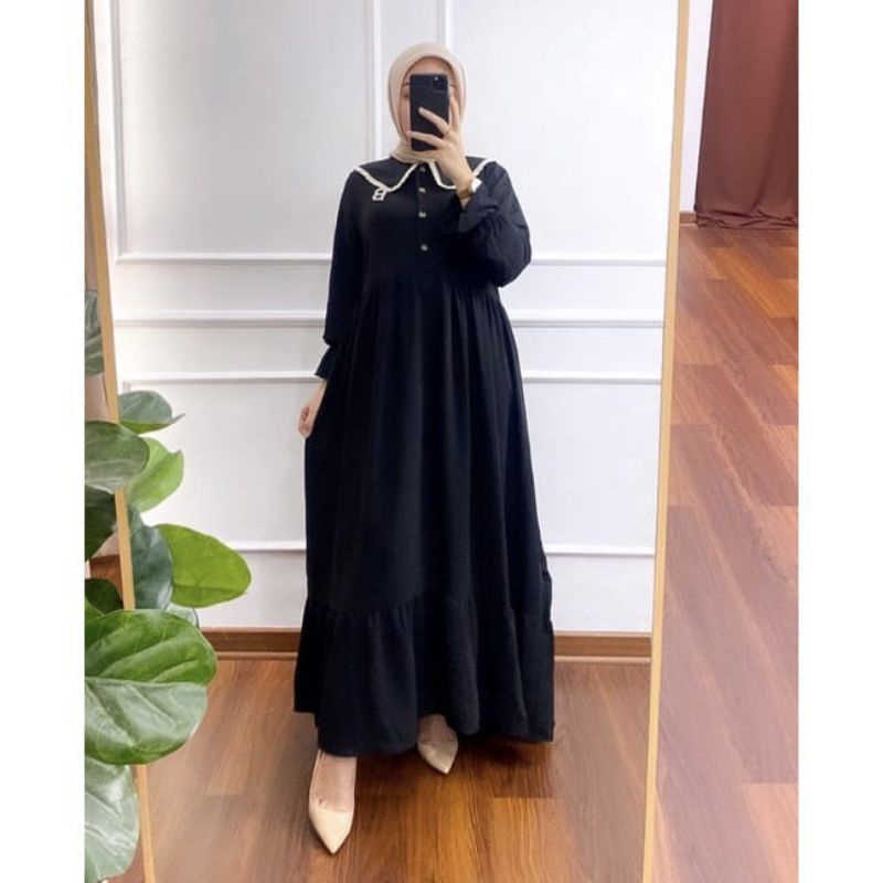 PREYYA DRESS CRINKLE AIRFLOW / GAMIS BUSUI WANITA / GAMIS MEWAH DAN ELEGAN / GAMIS TERBARU DAN TERMURAH