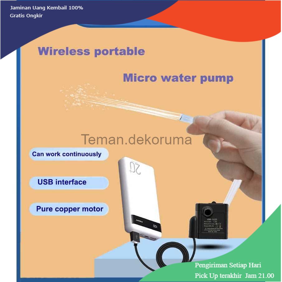 TD-PR2 Leewince Pompa Air Mini USB Brushless Submersible Aquarium 5V - 1020