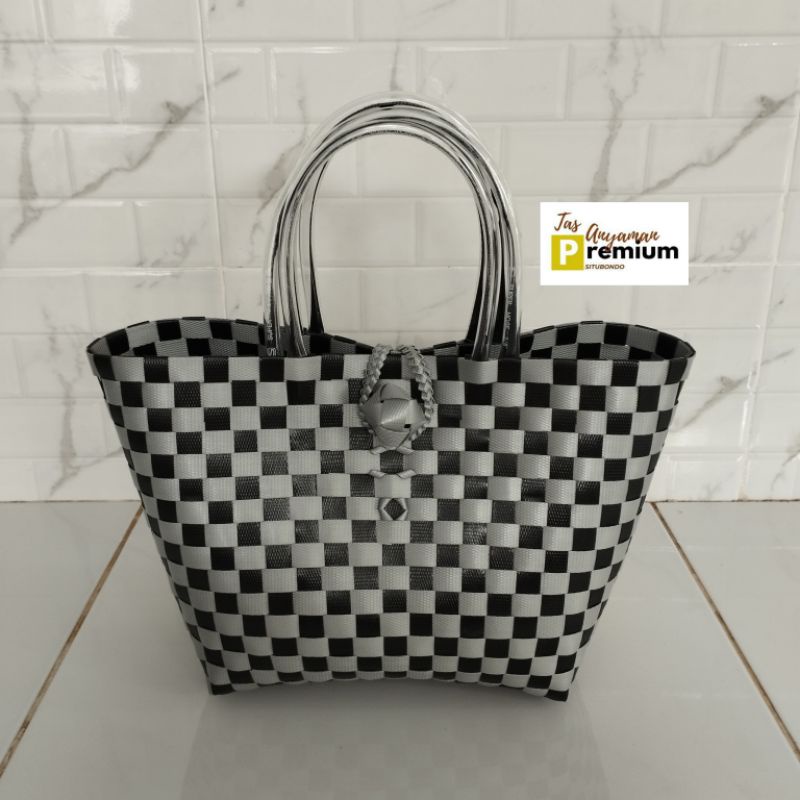 (T16) CATUR (23x14x23cm) Tas Anyaman Premium Situbondo/tas souvenir/tas hajatan