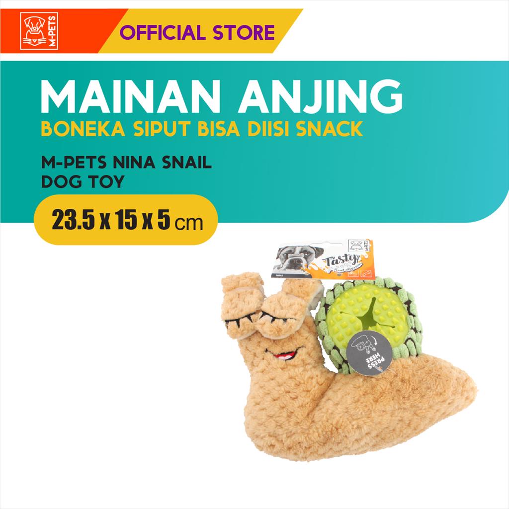 M-Pets Snail Dog Toy Treat Dispenser Squeaker / Mainan Boneka Siput