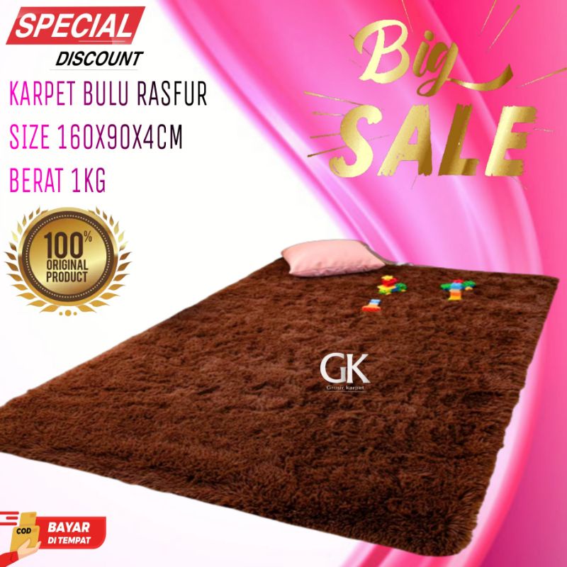 Karpet bulu uk 160x50x4cm