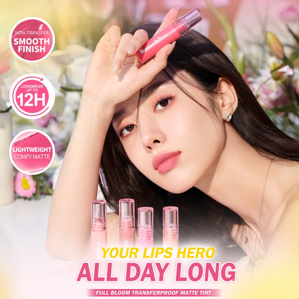 ★ BB ★ BNB barenbliss Korean Bloomatte Full Bloom Transferproof Matte Tint - Longlast 12H