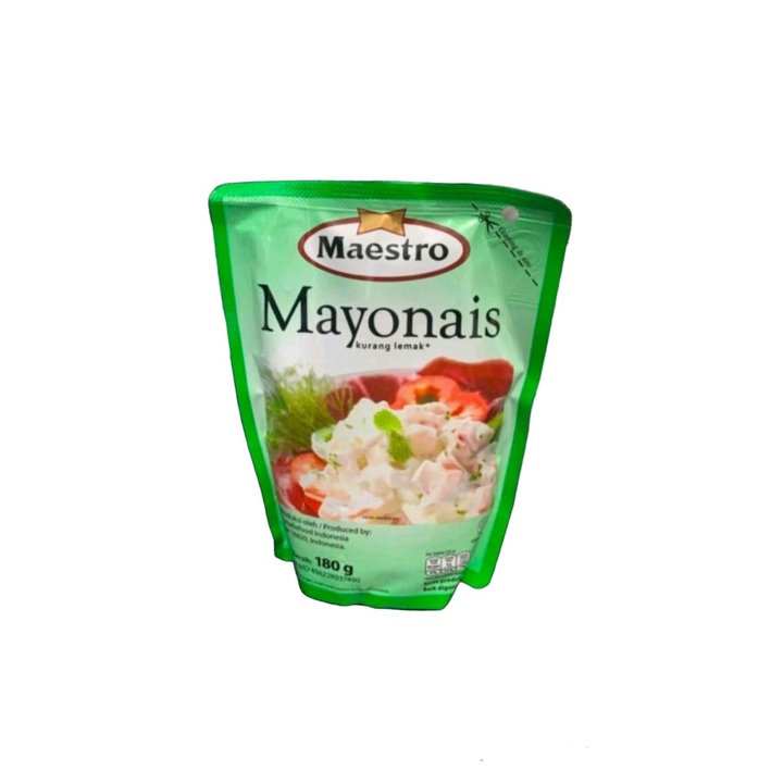 MAYONAIS  RENDAH LEMAK MAESTRO 180GR LIGHT MAYONNAISE POUCH HALAL