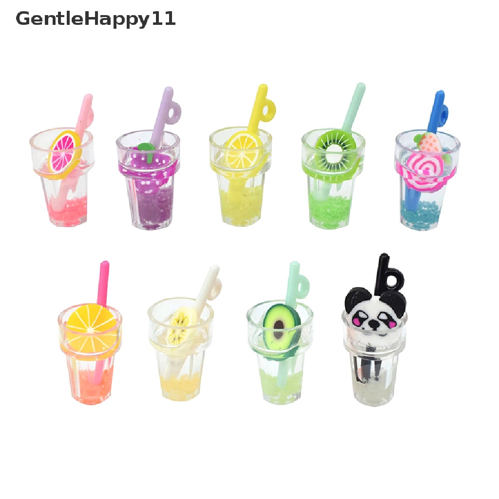 GentleHappy 5Pcs 1:12 Dollhouse scene decoration luminous fruit drink cup model id