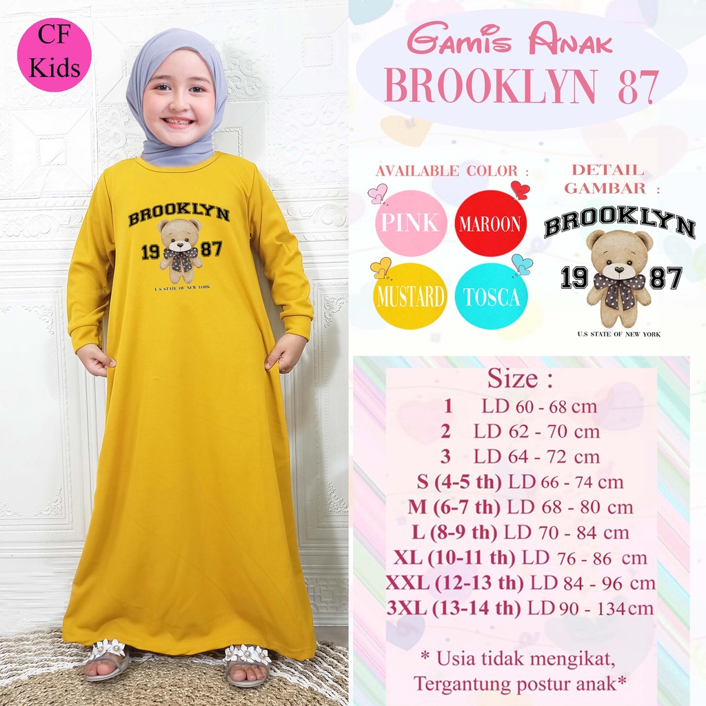 Gamis Anak Perempuan DTF Brooklyn 87 CF Kids