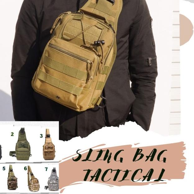 Tas Import / Tas Selempang Tactical / Tas Selempang Army - Hijau