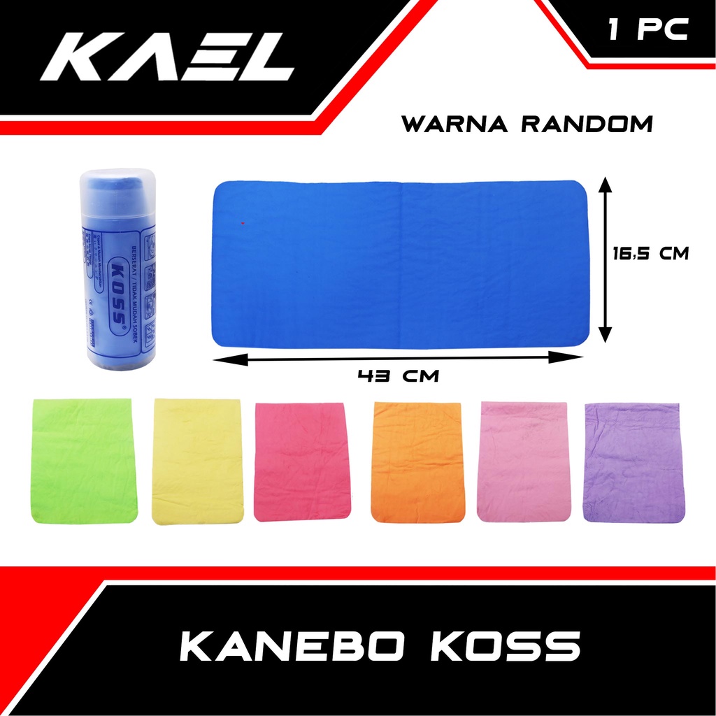 Lap Kanebo Koss High Quality Dengan Tabung Daya Serap Tinggi Tidak Mudah Sobek Berserat-Serat Canebo Chamois Serbaguna Mobil-Motor-Furnitur-dll Botol