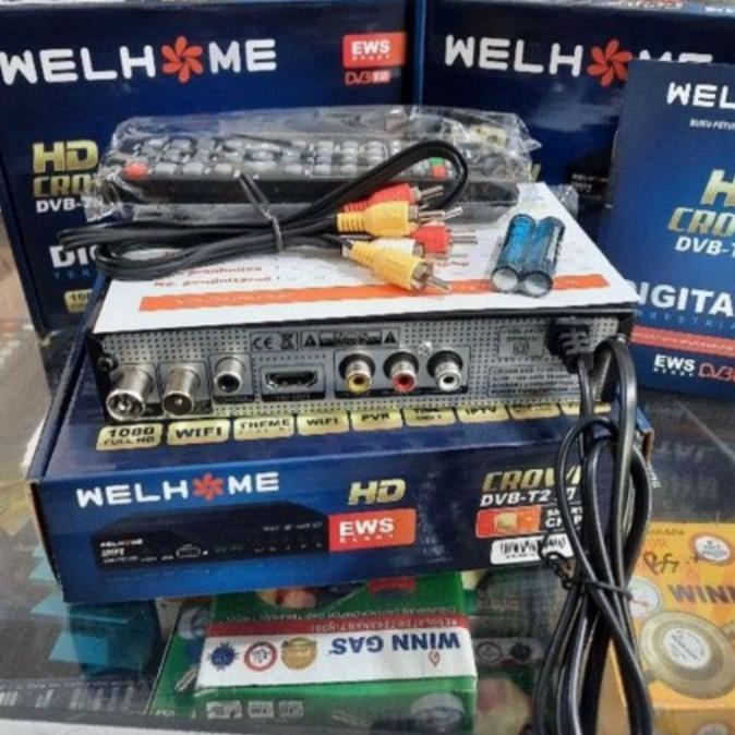 Set Top Box Stb Crown Welhome Penerima Siaran Televisi Digital Murah