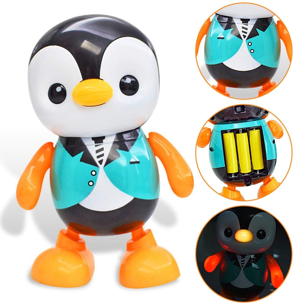 MAINAN ROBOT PINGUIN DANCING MUSIK LAMPU MAINAN DANCE SWINGINGS PENGUINS