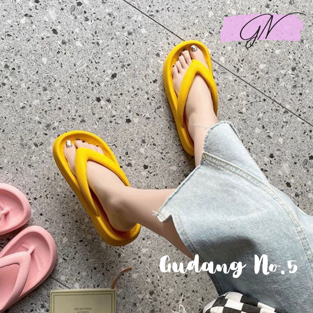 GN-2558 Sandal Jepit Jelly Wanita Empuk Import Balens EVA Rubber