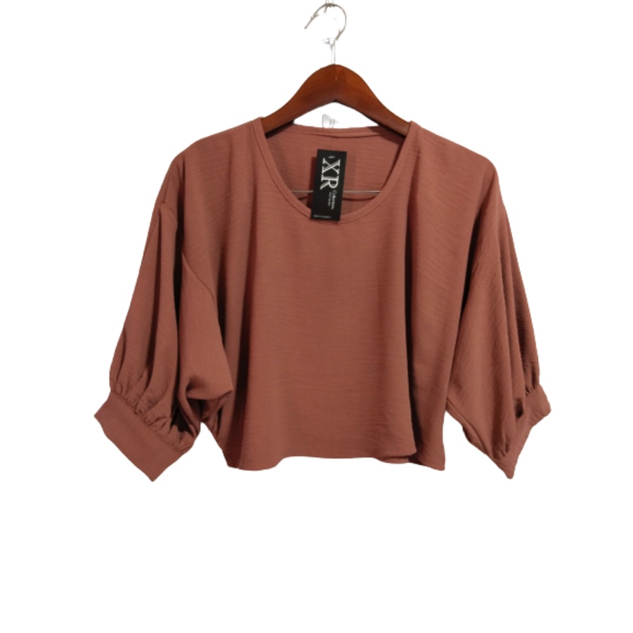 BLOUSE WANITA KOREAN STILE CROP TOP HITS/BAJU WANITA XR COLECTION