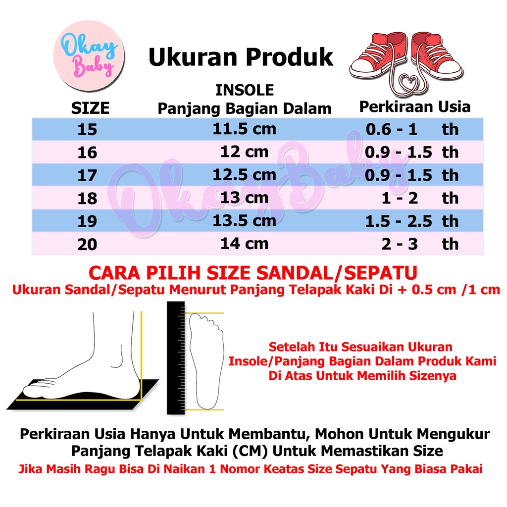 PROMO 6.6 IMPORT Okaybaby B192 Sandal Balita Anak Laki Laki Perempuan Lucu Bagus Lembut Termurah Kekinian Sendal Casual Sepatu Bayi Cewek Cowok Bahan Anti Slip Anti Licin Bahan Karet Jelly 6 Bulan - 3 Tahun Terbaru