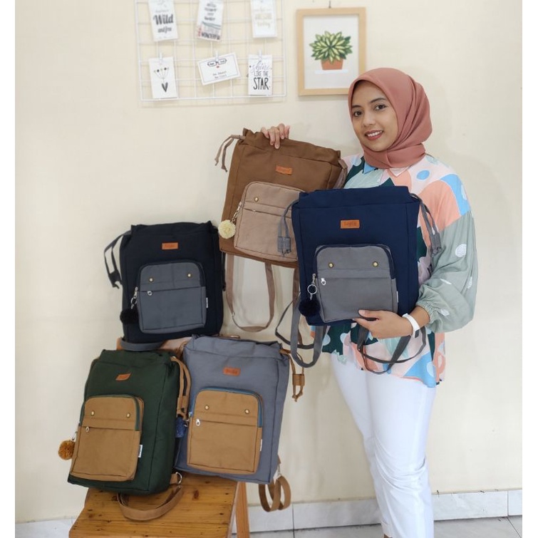 Dumi Dumpling 2in1 Bag Tas 2 Fungsi(Bisa Ransel &amp; Slingbag)