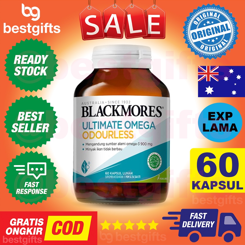 BLACKMORES ULTIMATE OMEGA 3 CONCENTRATED SALMON FISH OIL JANTUNG KOLESTEROL RADANG MATA - 60 KAPSUL