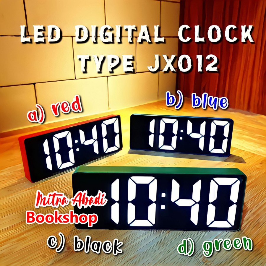 Jam Meja LED Digital / Digital LED Clock Tipe JX012 STYLISH