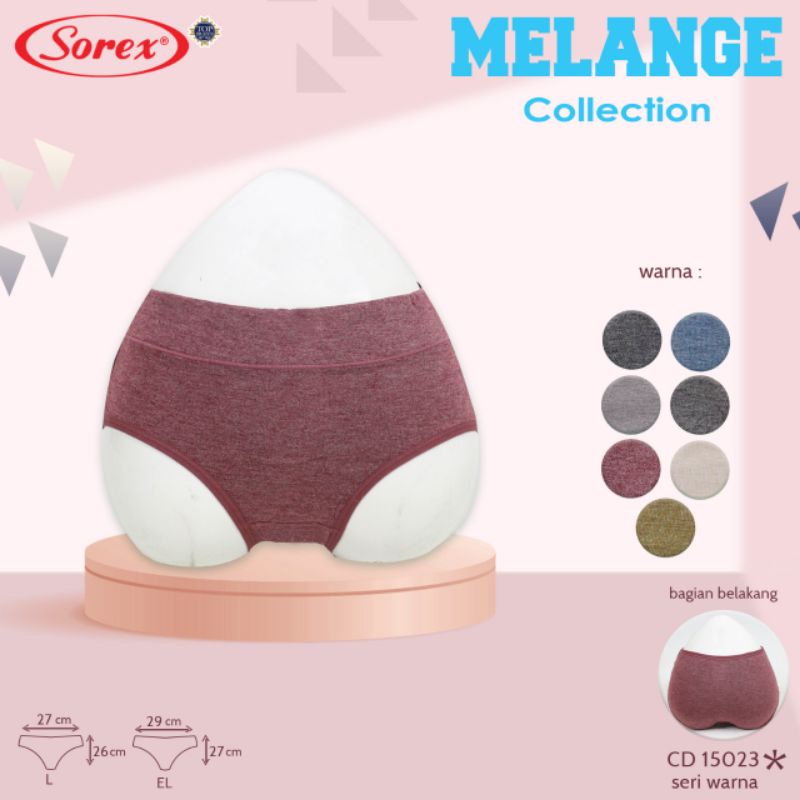 Sorex melange series 15022(M&amp;L) &amp; 15023 (L&amp;EL) celana dalam wanita