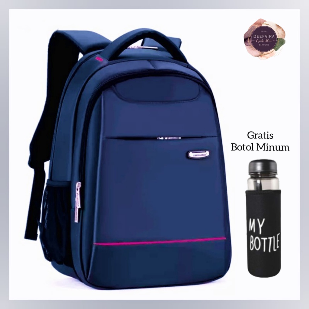 Tas Ransel Backpack Pria Serbaguna Motif Fx34 Line Untuk Sekolah Kuliah Dan Kerja Gratis Botol Minum