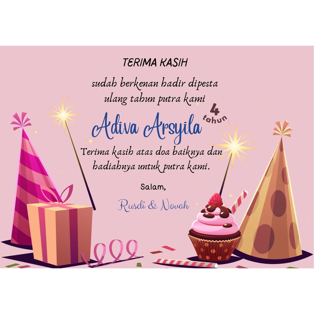 Jual Kartu Ucapan Snack Ulang Tahun Anak Lucu!! | Shopee Indonesia