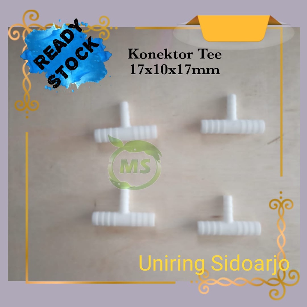 Uniring | Konektor Tee ukuran 17mmx10mmx17mm