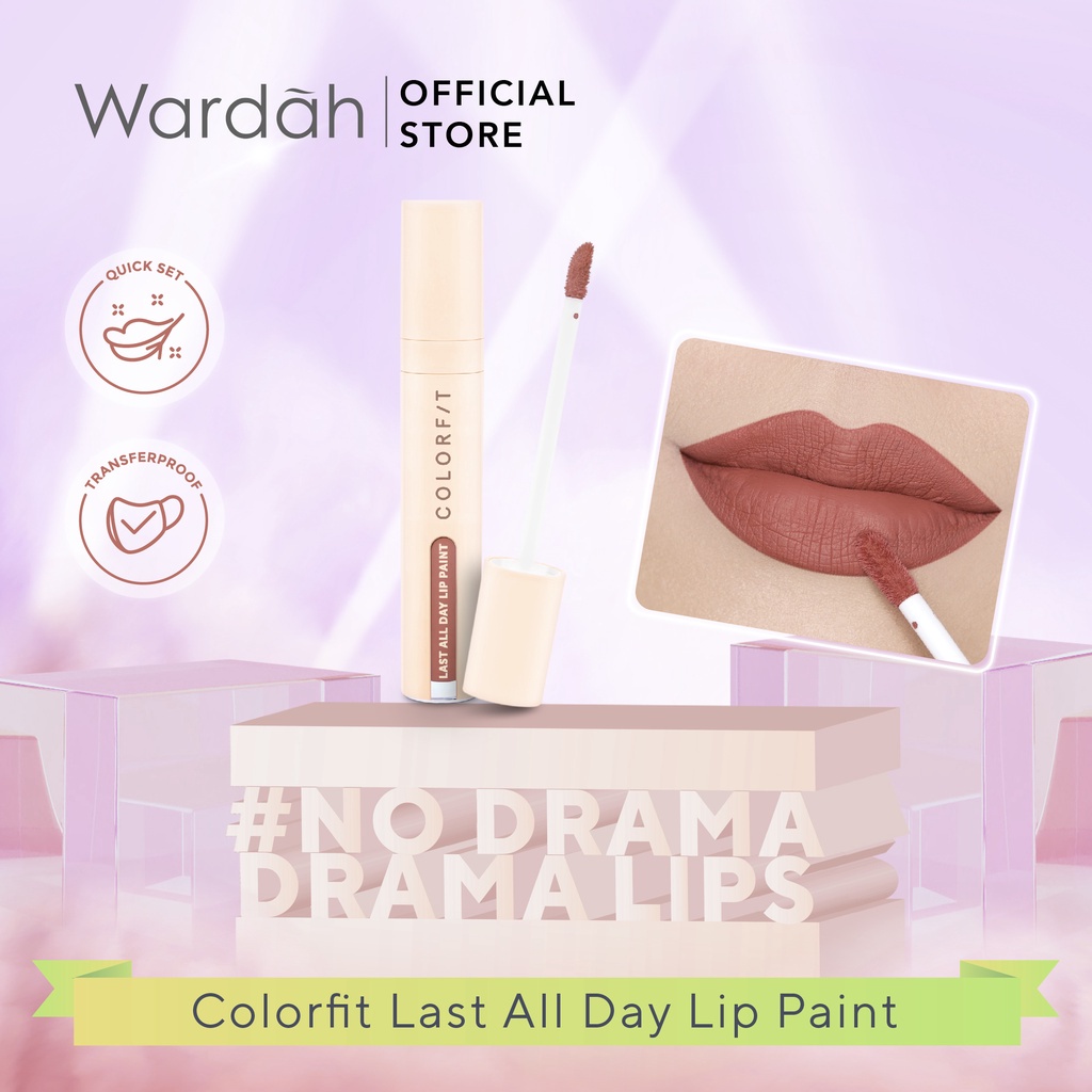 Wardah Colorfit Last All Day Lip Paint - Tahan Lama Hingga 12 Jam dan Transferproof Girlsneed77 Medan Bisa COD Bayar di Tempat