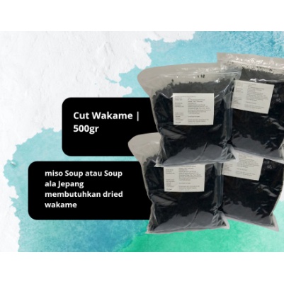 

Cut Wakame 500gr Dried Seaweed Rumput Laut Kering BPOM RI