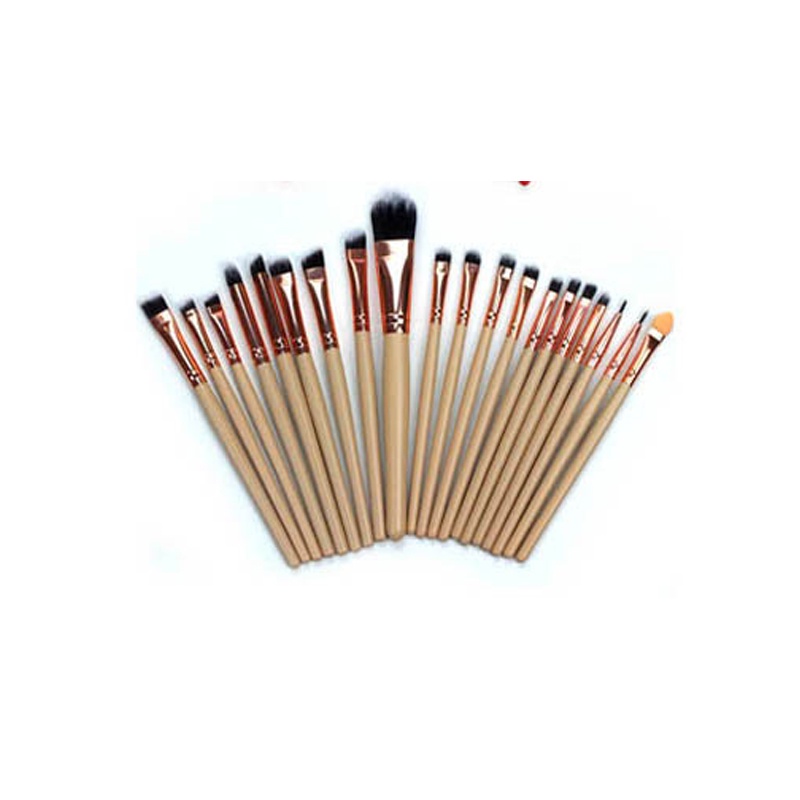 20pcs Kuas Makeup Set Kosmetic Brush Powder Eye Shadow Foundation Blusher Blending Beauty