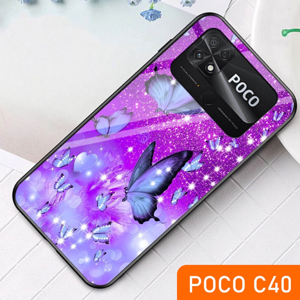 [A07] Softcase Glass Kaca Poco C40 - Case Hp Poco C40 - Casing Hp Poco C40 -