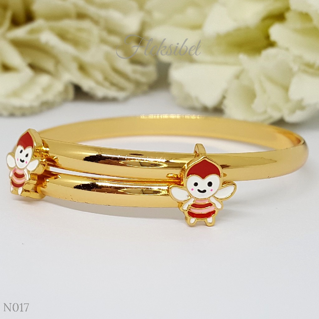 PGX Gelang Anak Xuping Aksesoris Perhiasan Bangle Bangkok Lapis Emas Premium - N019