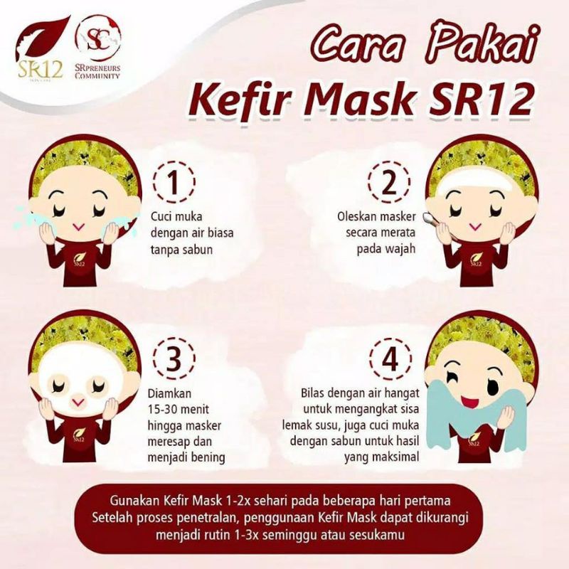 MASKER KEFIR SR12 BPOM || MASKER WAJAH SR12 || ETAWA KEFIR || COFFEE