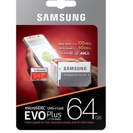 Samsung MicroSDHC 100MB/s EVO PLUS WITH ADAPTER 32G/64/128/256GB - 32GB