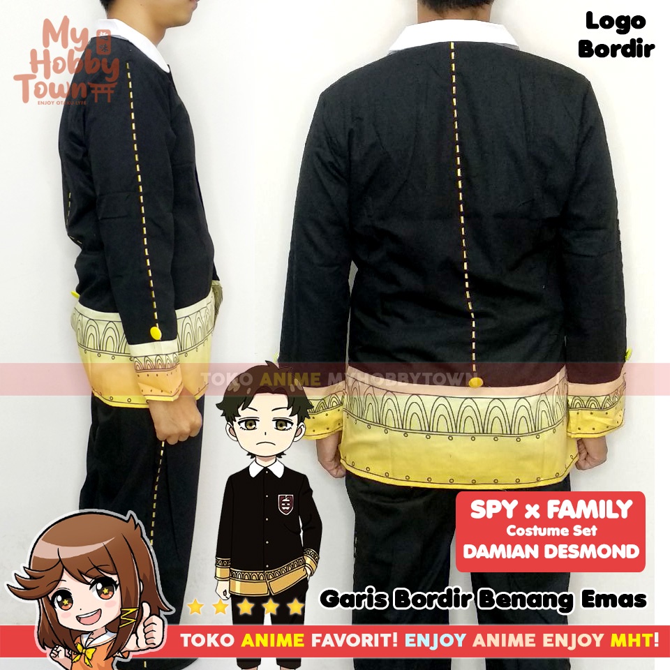 Kostum Cosplay Anime Spy X Family Damian Desmond Untuk Dewasa Adult