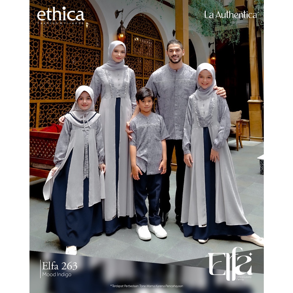 Sarimbit Ethica Terbaru Elfa 263 Mood Indigo kagumi 267 kahfi 235 kagumi kids 125 kahfi kids 171