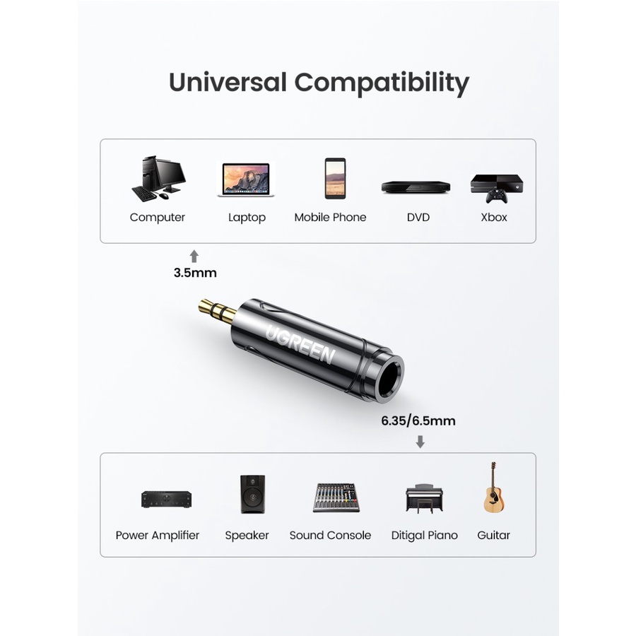 Converter Audio Jack 3.5Mm To 6.35Mm Female 6.5Mm Male dan 2.5Mm To 3.5Mm Male / Female