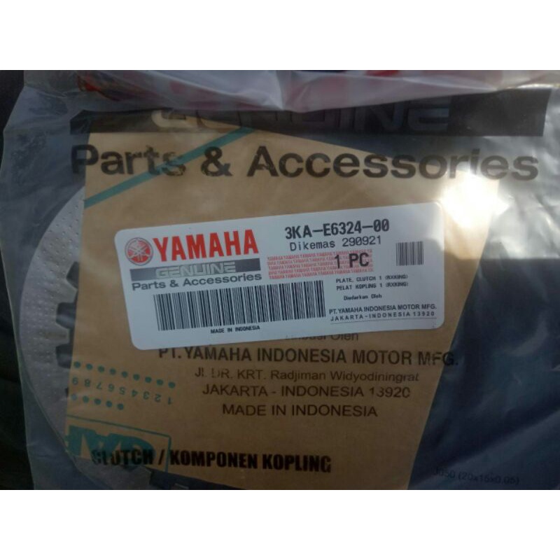 plate kopling 3ka-e6324-00 rx king