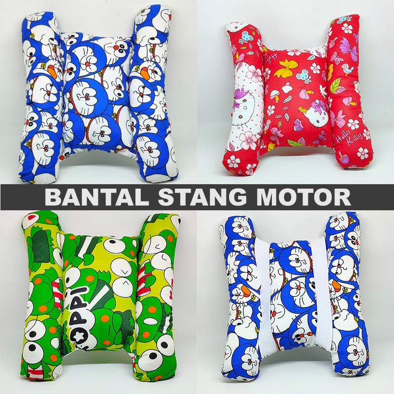 Bantal Stang Motor untuk segala jenis motor, empuk lengkap dengan 2 karet Real pict