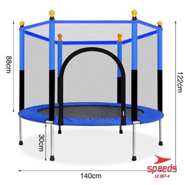 Speeds Mini Trampoline55 inch Mainan Trampolin Anak -Dewasa -4 stock ada