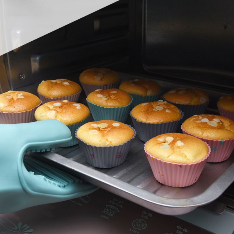 6pcs Cetakan Cupcake DIY Silicone Cake Mold Reusable Cetakan Kue Muffin Cupcake