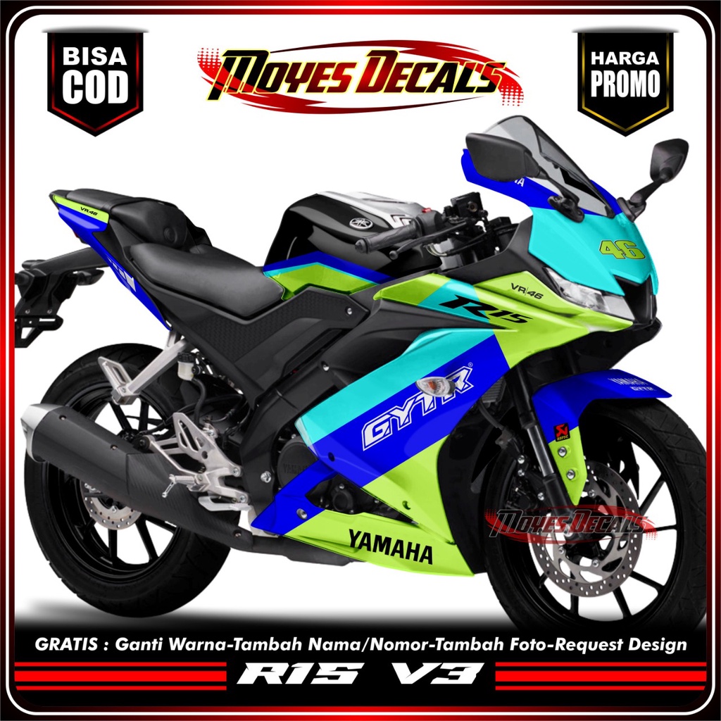 COD Decal stiker striping r15 v3 stiker motor r15 v3 stiker yamaha r15 v3 stiker r15 stiker fullbody