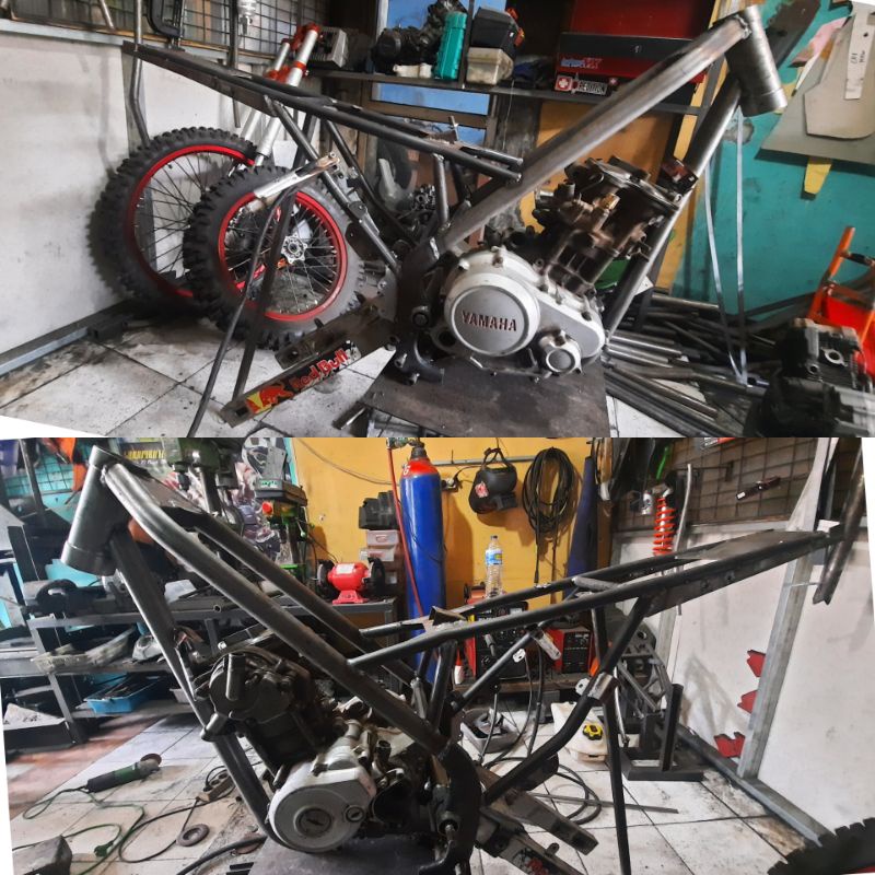 Rangka klx custom pnp mesin vixion r15 xabre