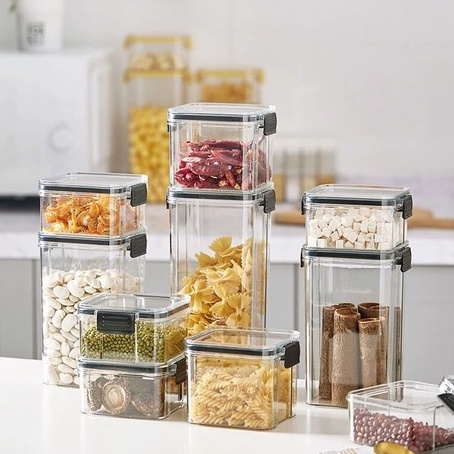 Toples Penyimpanan Cereal Kontainer Makanan Storage Jar Food Tempat Bumbu Wadah Snack