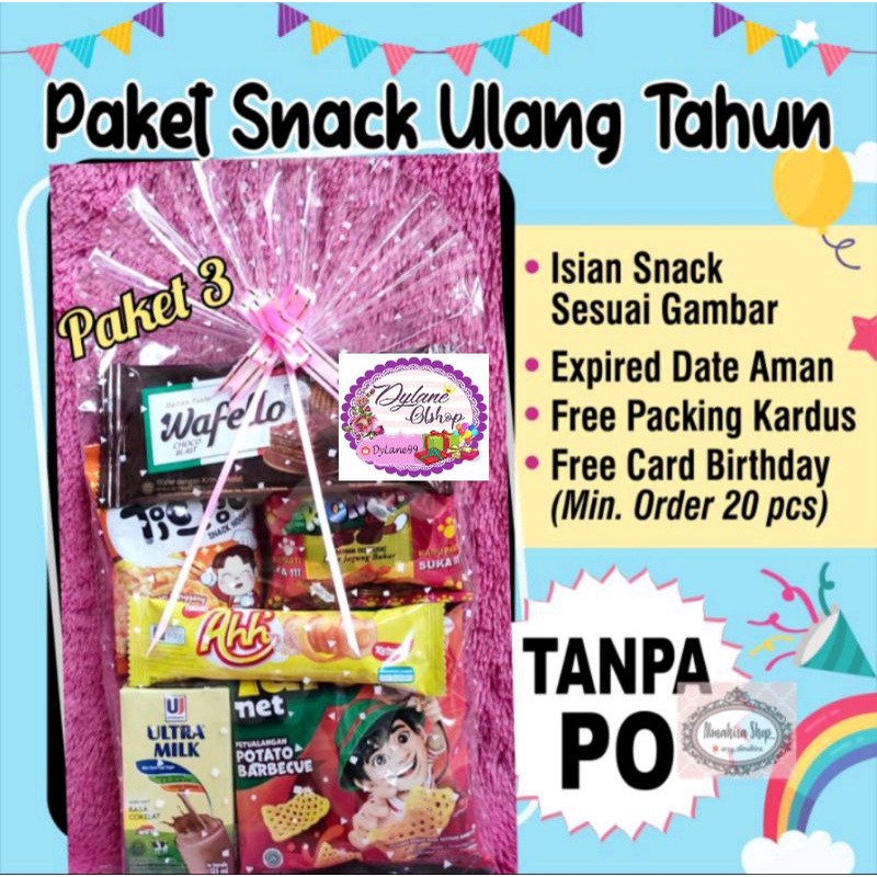 

Snack Ulang Tahun / Snack Ultah / Bingkisan Snack