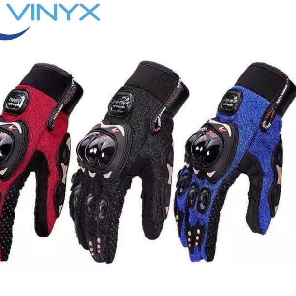 Sarung Tangan VINYX Motor Gloves Finger Touch ScreenFull MCS-01C Glov - MCS01C Biru, XL