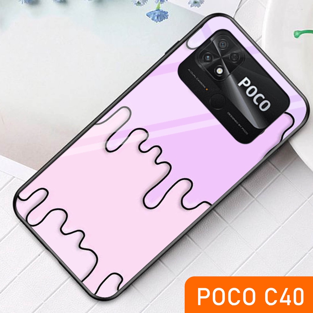 [A46] Softcase Glass Kaca Poco C40 - Case Hp Poco C40 - Casing Hp Poco C40 -