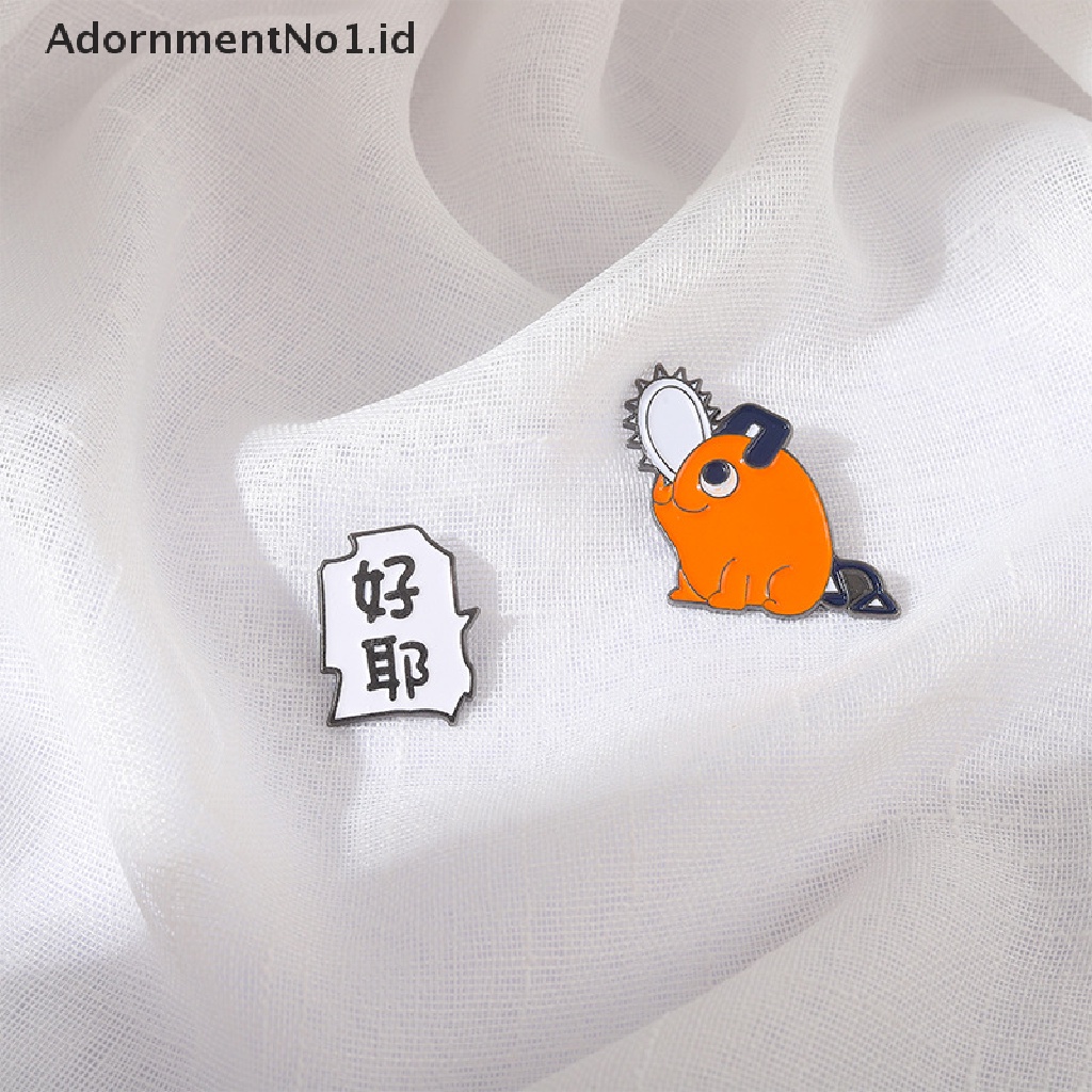 Bros Pin Enamel Desain Kartun Anime Jepang ^ AdornmentNo1 ^ Hell Maskot Makima Pochita