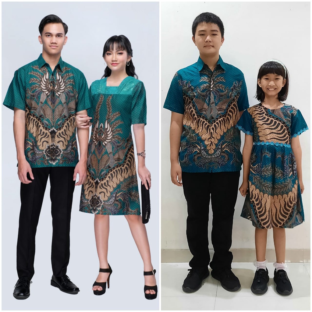 Baju Sarimbit Keluarga Couple Set Batik Erina Tosca Brokat